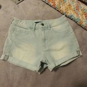 Light Blue High-waisted Short Shorts